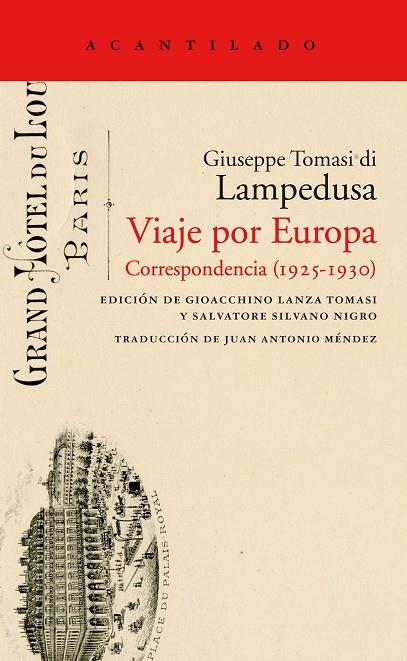 VIAJE POR EUROPA | 9788416748655 | GIUSEPPE TOMASI DI LAMPEDUSA