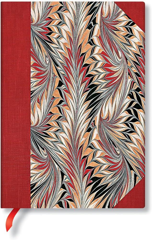 COCKERELL MARBLED PAPER RUBEDO MIDI LINED | 9781439793619 | PAPERBLANKS