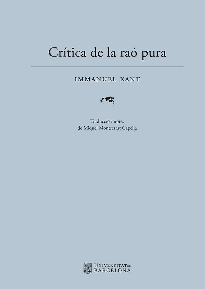 CRITICA DE LA RAO PURA | 9788410500068 | IMMANUEL KANT