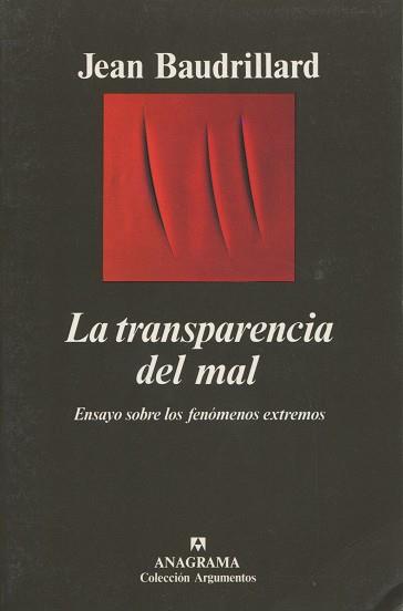 TRANSPARENCIA DEL MAL, LA | 9788433913456 | BAUDRILLARD, JEAN