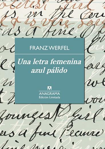 UNA LETRA FEMENINA AZUL PALIDO | 9788433928450 | FRANZ WERFEL