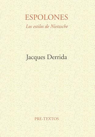 ESPOLONES LOS ESTILOS DE NIETZSCHE | 9788485081417 | DERRIDA, JACQUES