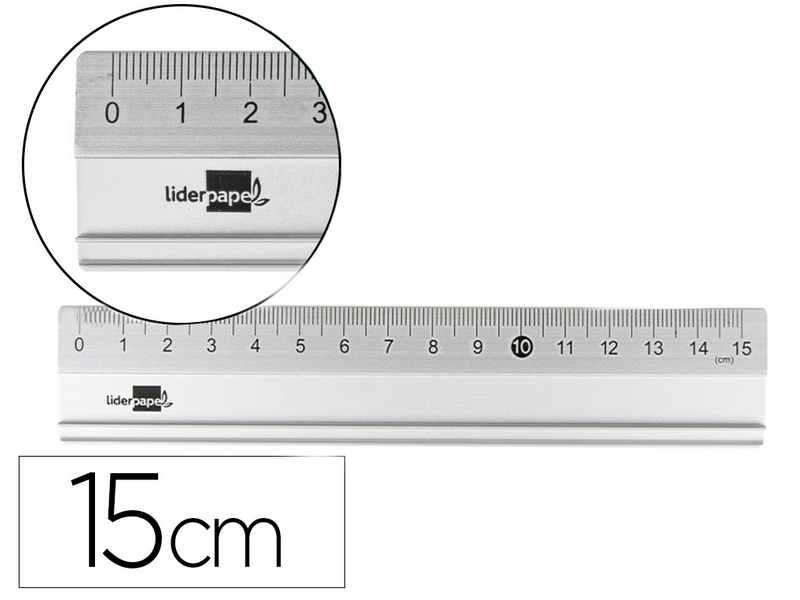 REGLE 15 CM METAL·LIC | 015 | LIDERPAPEL