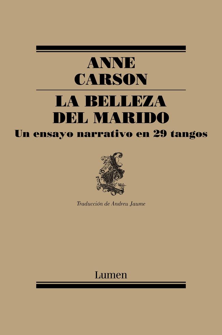 LA BELLEZA DEL MARIDO | 9788426407184 | ANNE CARSON