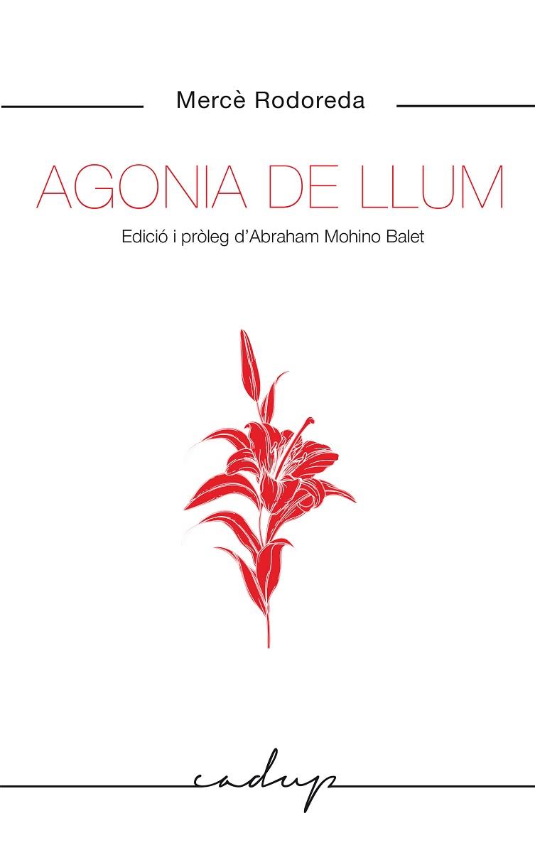 AGONIA DE LLUM | 9788412455748 | MERCE RODOREDA