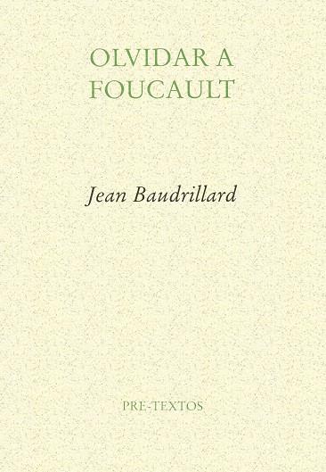 OLVIDAR A FOUCAULT | 9788485081158 | BAUDRILLARD, JEAN