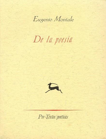 DE LA POESIA | 9788481910315 | MONTALE, EUGENIO