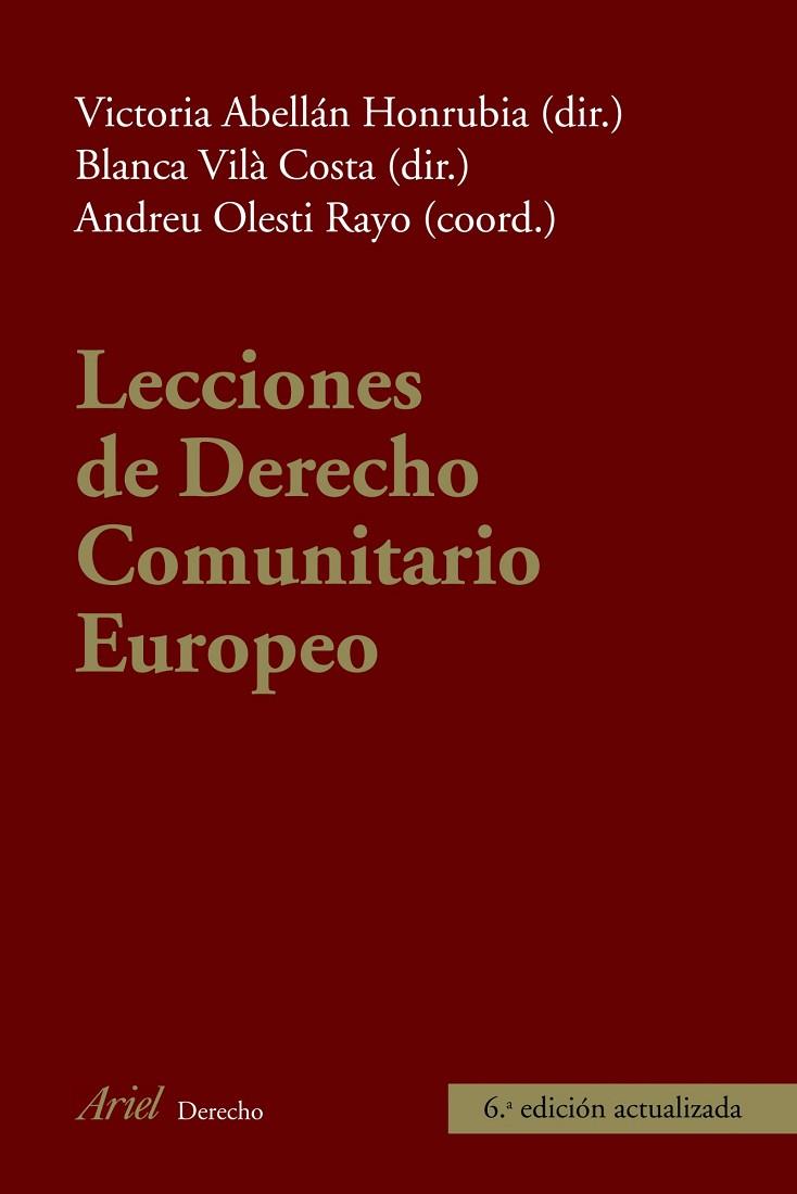 LECCIONES DE DERECHO COMUNITARIO | 9788434469655 | ABELLAN/VILA/OLESTI