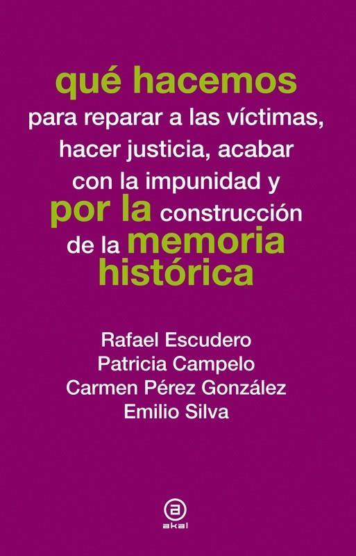 QUE HACEMOS POR LA MEMORIA HISTORICA | 9788446037804 | VVAA