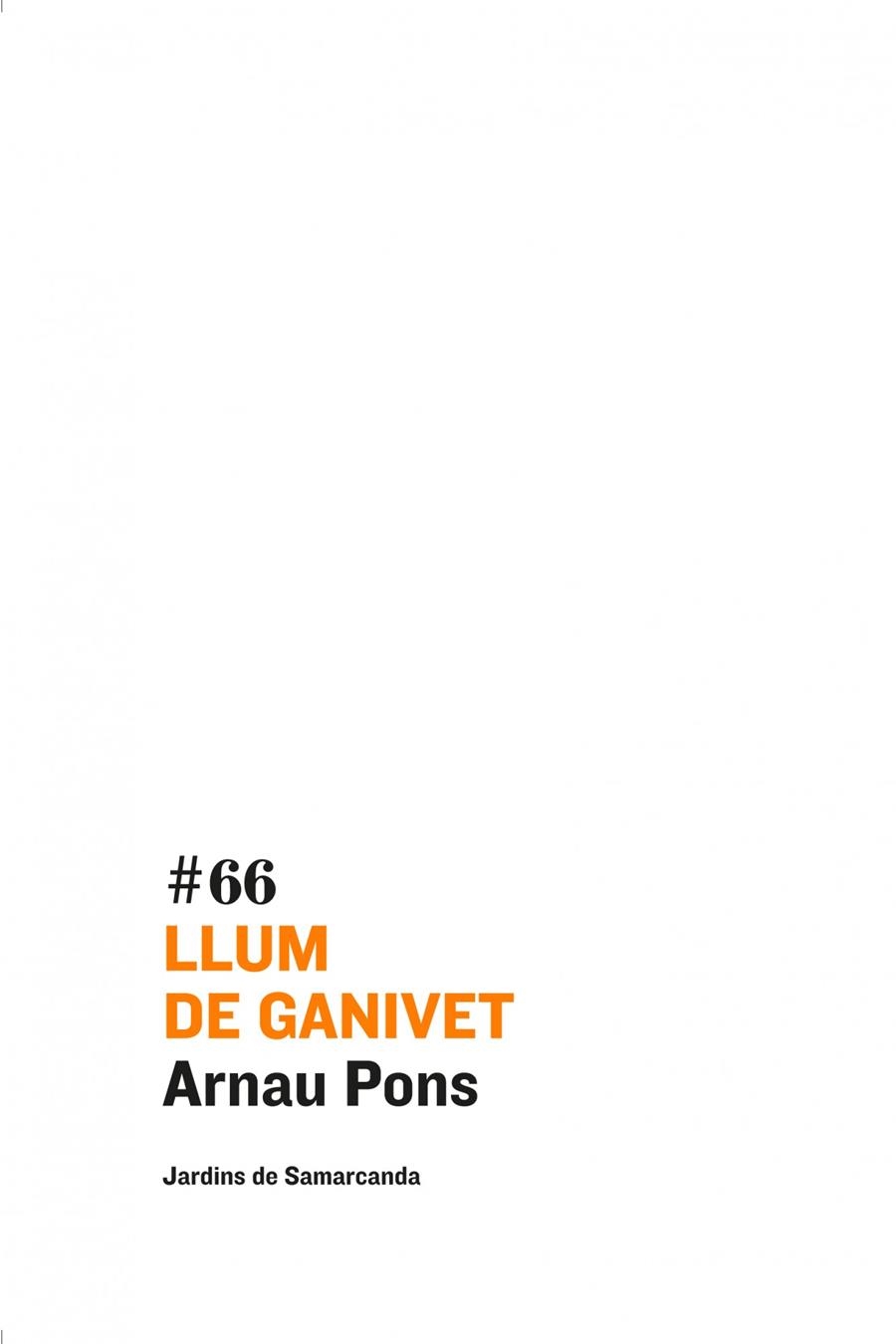 LLUM DE GANIVET | 9788497664530 | PONS, ARNAU