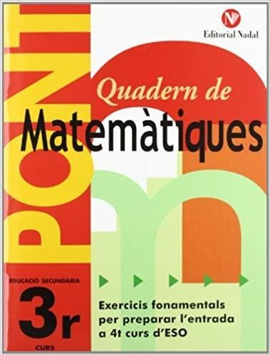 PONT QUADERN DE MATEMATIQUES SECUNDARIA 3 | 9788478875344 | VVAA