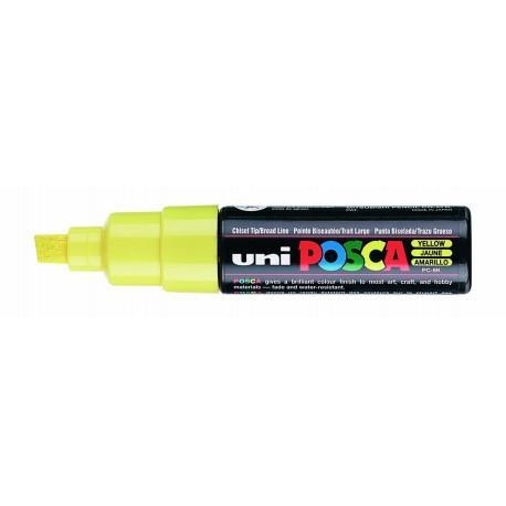 POSCA PC-8K YELLOW CHISEL SHAPED | 4902778916506 | UNI POSCA