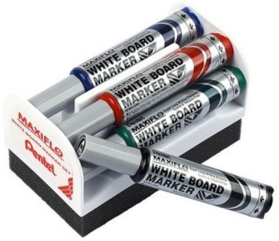 PENTEL JOC 4 RETOLADOS + BORRADOR PISSARRA BLANCA | 5011433133352