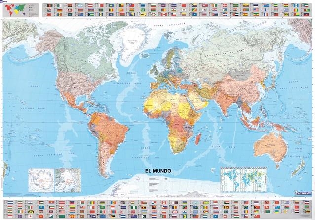 MAPA EN TUBO EL MUNDO | 9782061009857 | VVAA