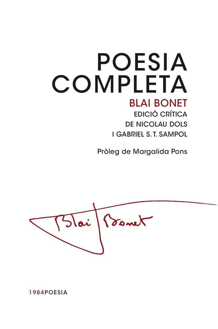 POESIA COMPLETA | 9788415835462 | BLAI BONET