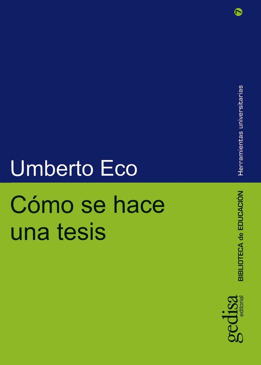 COMO SE HACE UNA TESIS | 9788497848602 | UMBERTO ECO