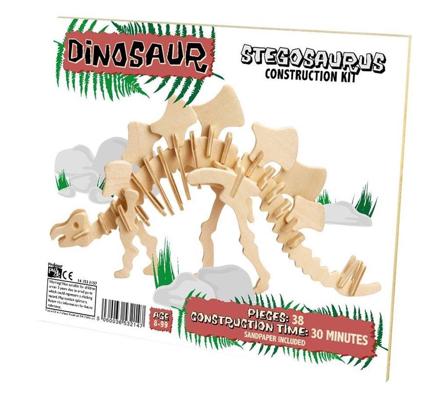 DINOSAUR STEGOSAURUS CONSTRUCTION KIT | 5060036532147 | PROFESSOR PUZZLE