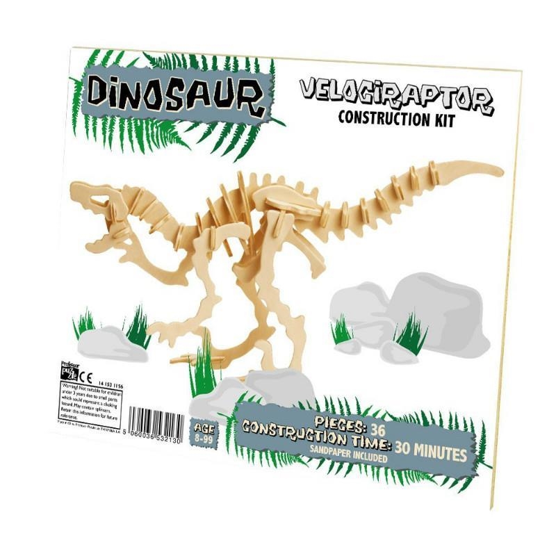 DINOSAUR VELOCIRAPTOR CONSTRUCTION KIT | 5060036532130 | PROFESSOR PUZZLE