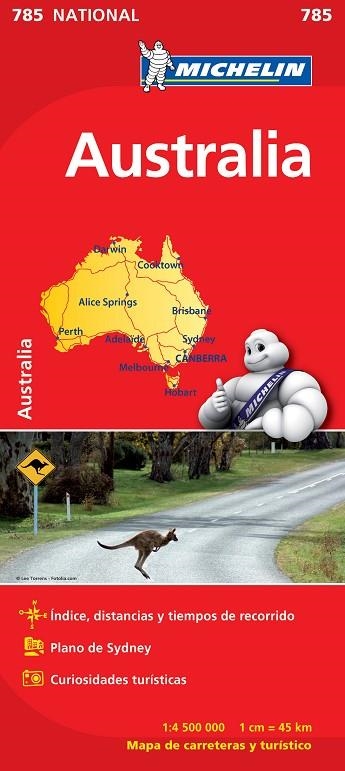 AUSTRALIA MAPA DE  CARRETERAS 785 | 9782067174122 | MICHELIN