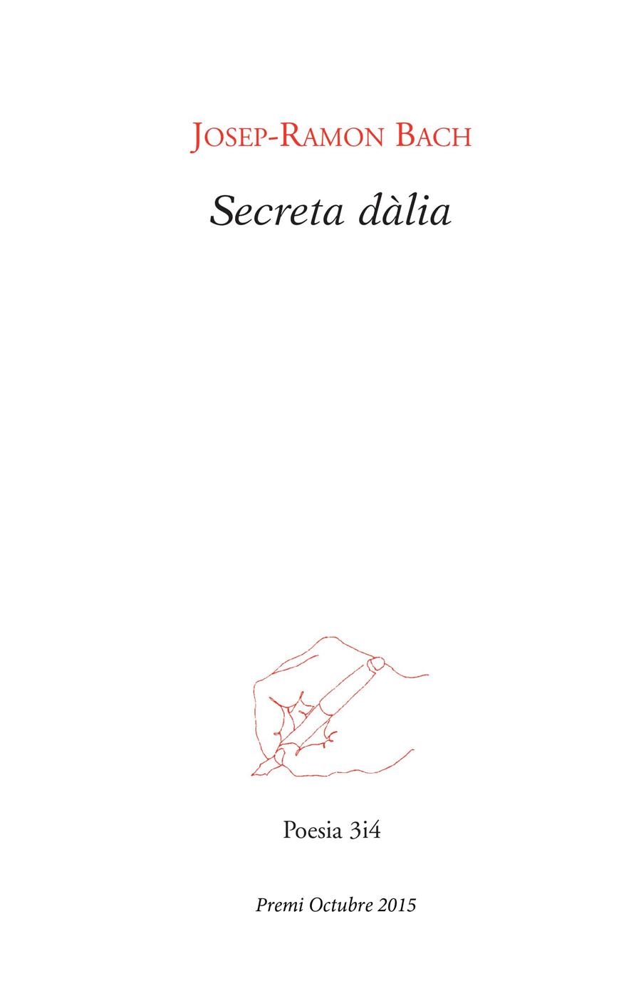 SECRETA DALIA | 9788475029863 | JOSEP RAMON BACH