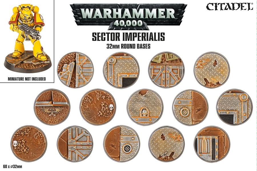 SECTOR IMPERIALIS 32MM ROUND BASES | 5011921073153 | GAMES WORKSHOP