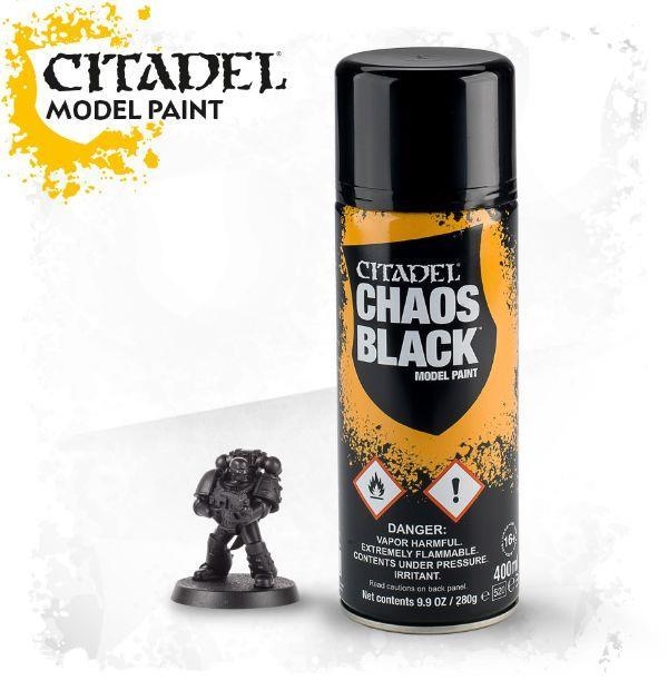 CHAOS BLACK SPRAY (GLOBAL) (6-PACK) | 99209999042068 | GAMES WORKSHOP