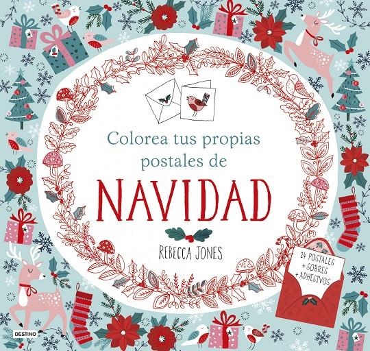 COLOREA TUS PROPIAS POSTALES DE NAVIDAD | 9788408161516 | REBECCA JONES