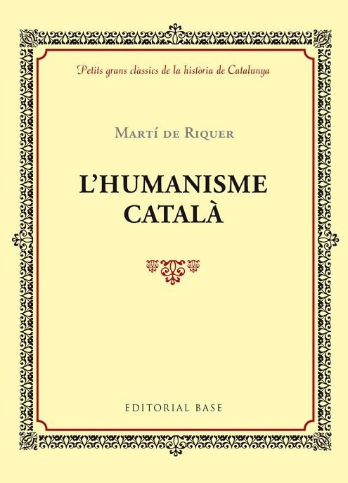 L'HUMANISME CATALA | 9788416587407 | MARTI DE RIQUER