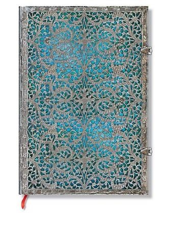 SILVER FILIGREE COLLECTION MAYA BLUE GRANDE UNLINED | 9781439725597 | PAPERBLANKS