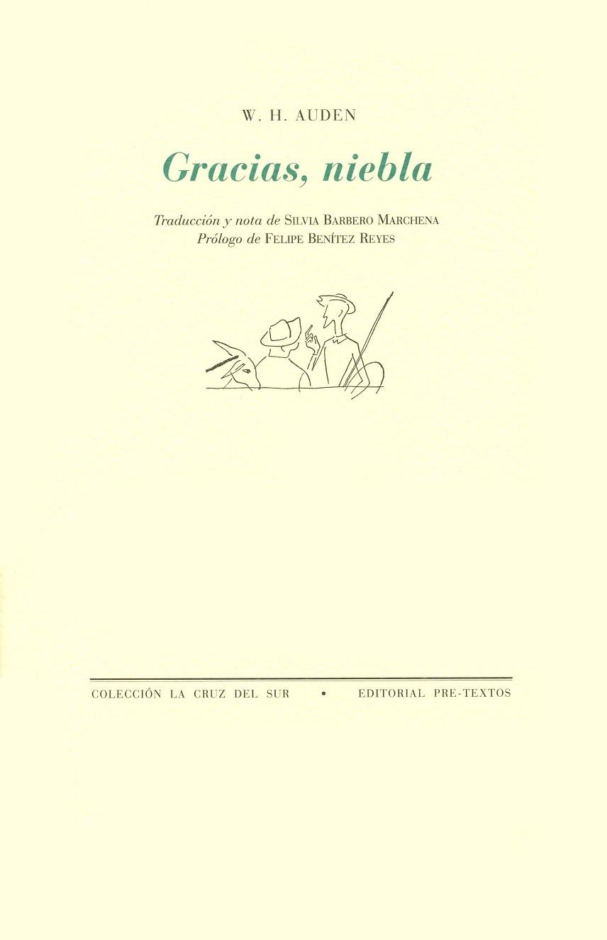 GRACIAS NIEBLA | 9788481910841 | A.H. AUDEN