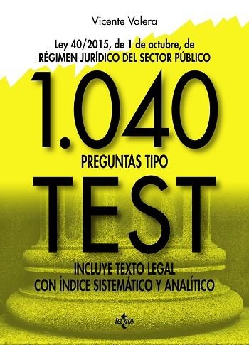 1040 PREGUNTAS TIPO TEST | 9788430971039 | VICENTE VALERA