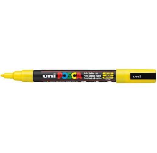 POSCA PC-3M YELLOW BULLET SHAPED | 4902778915820 | UNI POSCA