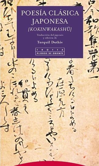 POESIA CLASICA JAPONESA KOKINWAKASHU | 9788481647556 | TORQUIL DUTHIE