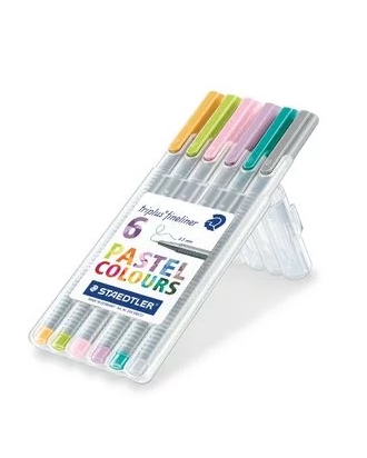 6 RETOLADORS FINELINER TRIPLUS PASTEL | 4007817336007 | STAEDTLER