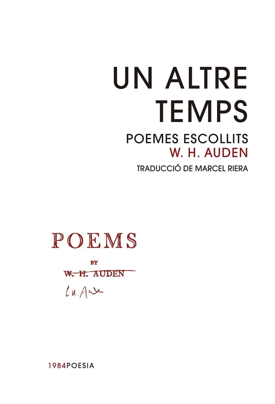 UN ALTRE TEMPS | 9788416987344 | WYSTAN HUGH AUDEN