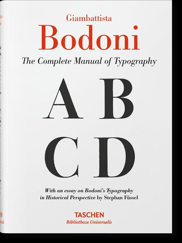 THE COMPLETE MANUAL OF TYPOGRAPHY | 9783836520362 | GIAMBATTISTA BODONI