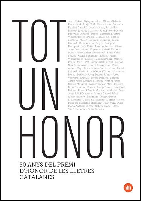 TOT UN HONOR 50 ANYS DEL PREMI D'HONOR DE LES LLETRES CATALANES | 9788417088460 | OMNIUM