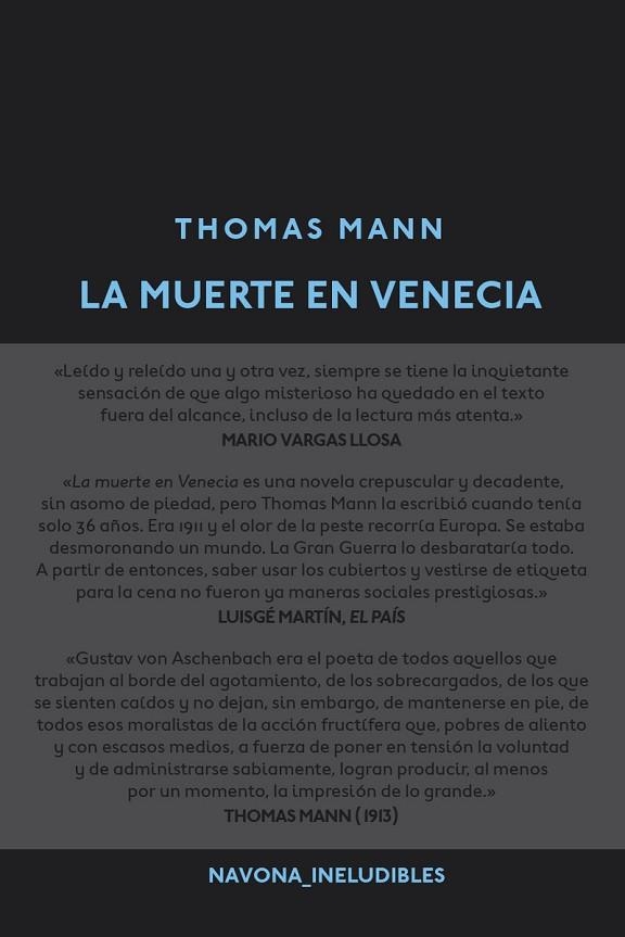 LA MUERTE EN VENECIA | 9788417181772 | THOMAS MANN