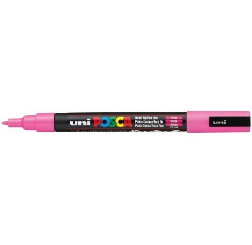 POSCA PC-3M PINK BULLET SHAPED | 4902778915837 | UNI POSCA