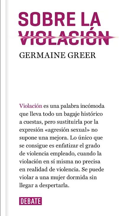 SOBRE LA VIOLACION | 9788417636036 | GERMAINE GREER