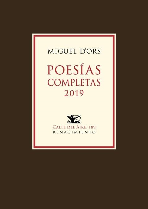 POESIAS COMPLETAS 2019 | 9788417950002 | MIGUEL D'ORS