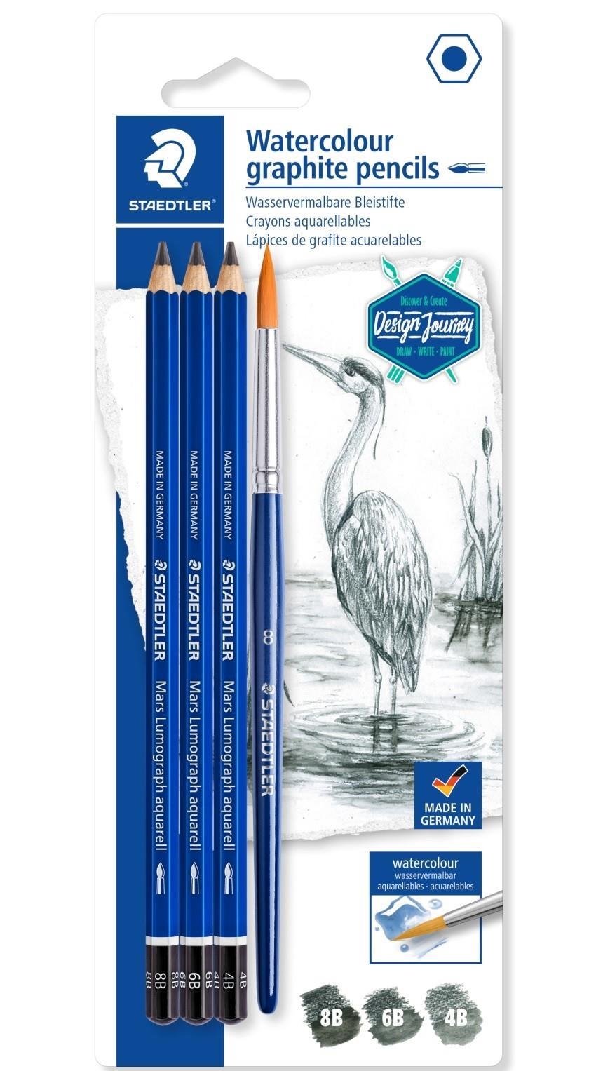 3 LLAPIS GRAFIT AQUAREL·LABLES & PINZELL | 4007817052105 | STAEDTLER