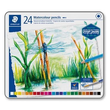 24 LLAPIS COLOR AQUAREL·LABLES CAIXA METAL·LICA | 4007817055625 | STAEDTLER