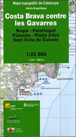 MAPA TOPOGRAFIC DE CATALUNYA 1:25 000. COSTA BRAVA CENTRE LES GAVARRES | 9788439397533