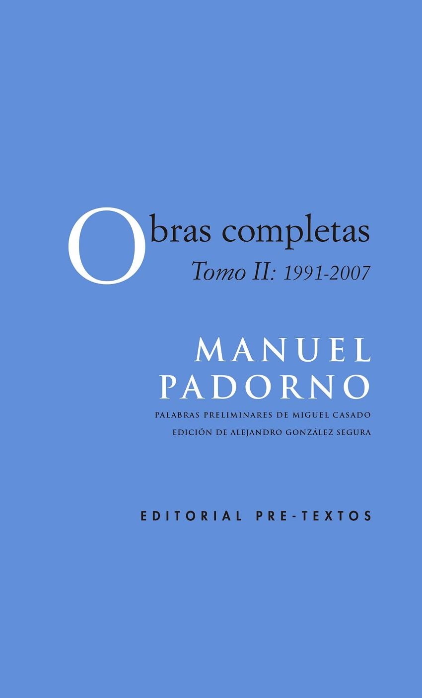 Obras completas, tomo 2 | 9788417143022 | Manuel Padorno