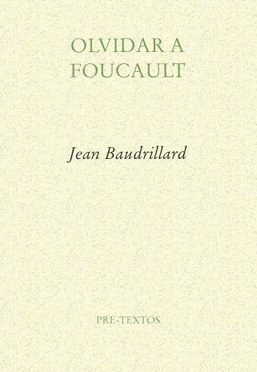 OLVIDAR A FOUCAULT | 9788485081158 | BAUDRILLARD, JEAN