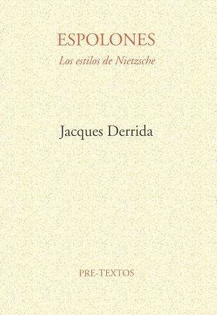 ESPOLONES LOS ESTILOS DE NIETZSCHE | 9788485081417 | DERRIDA, JACQUES