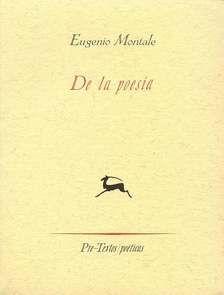 DE LA POESIA | 9788481910315 | MONTALE, EUGENIO