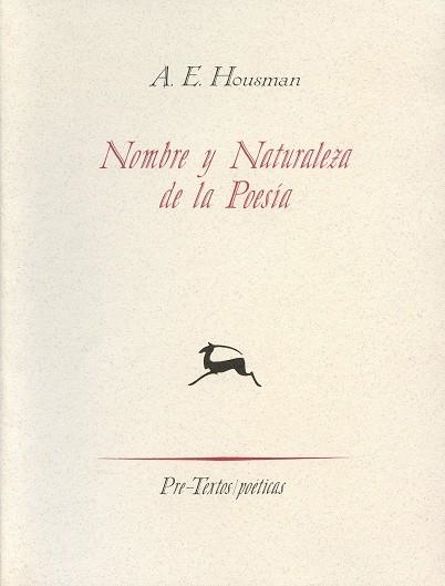 NOMBRE Y NATURALEZA DE LA POESIA | 9788481911671 | HOUSMAN, A.E.