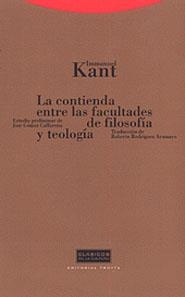 CONTIENDA ENTRE LAS FACULTADES DE FILOSOFIA Y TEOLOGIA | 9788481643237 | KANT, IMMANUEL